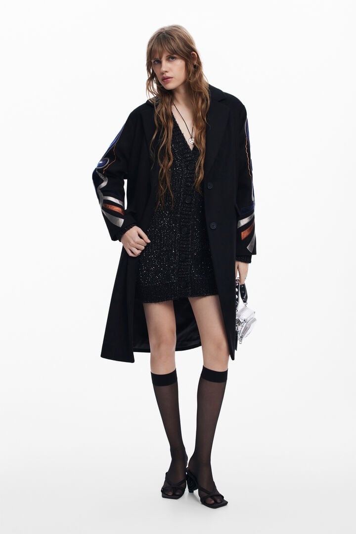 Abrigo mangas estampadas | Desigual