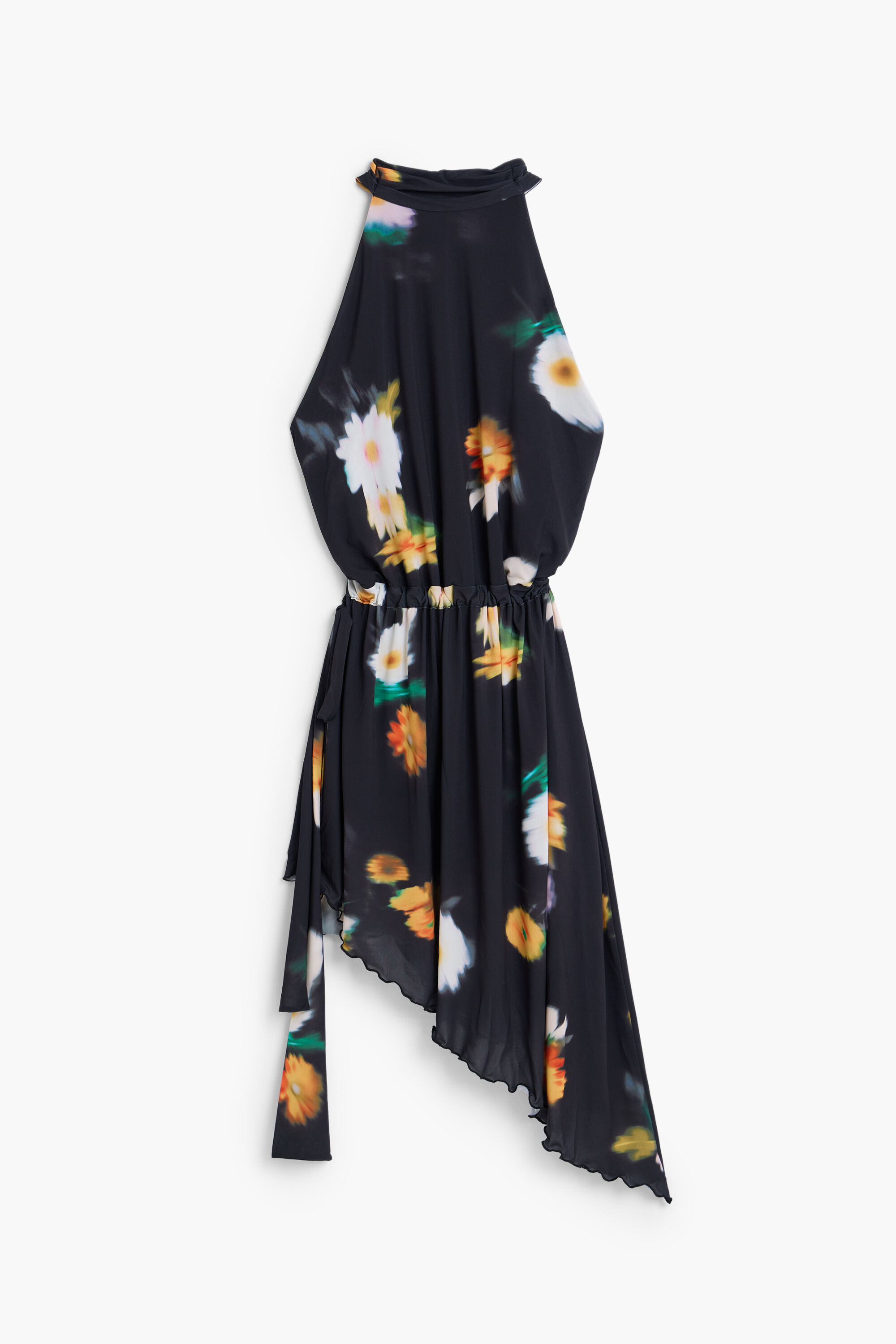 Desigual Vrouw Rood Asymmetrische Jurk Met Strik