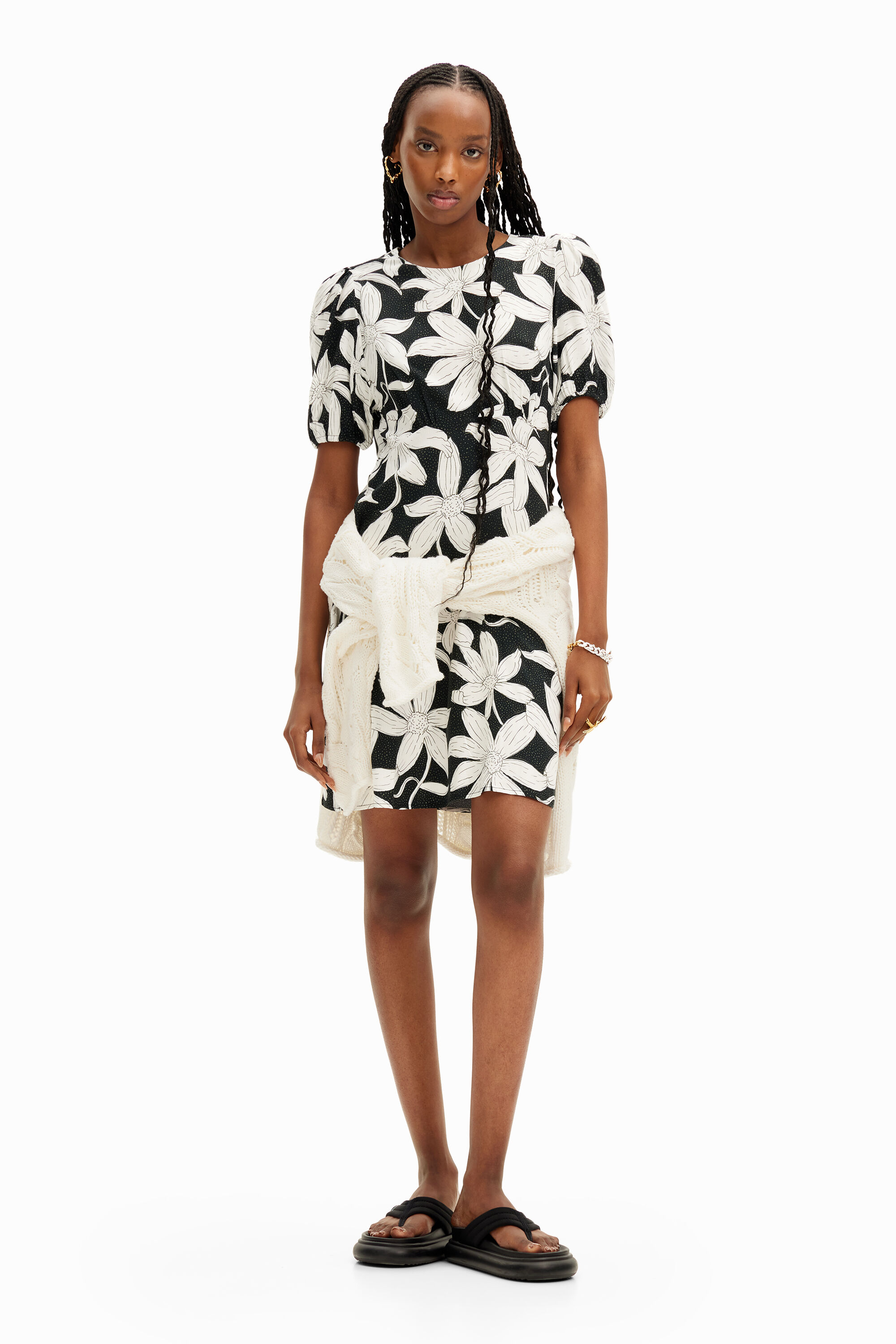 Robe courte fleurs pour femme I Desigual