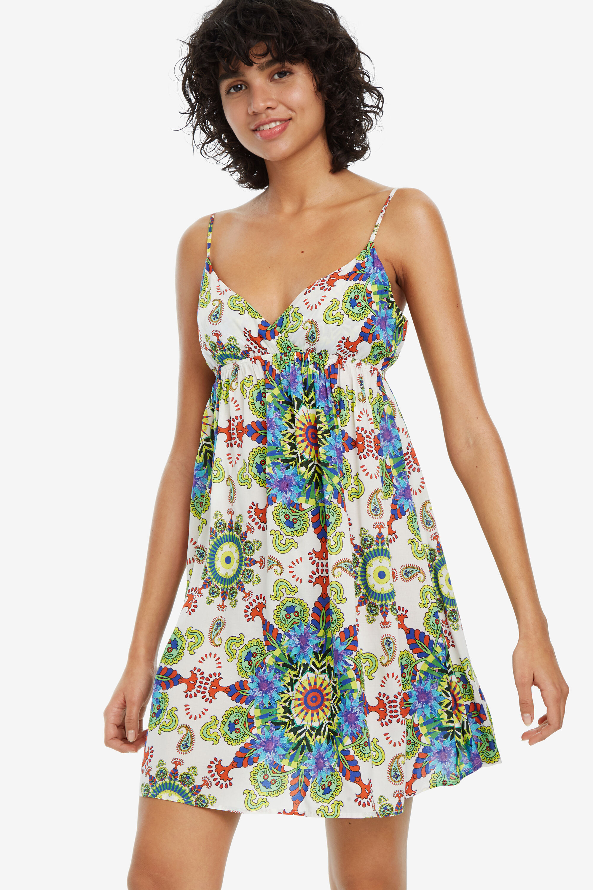 Robe blanche taille haute Hute Desigual