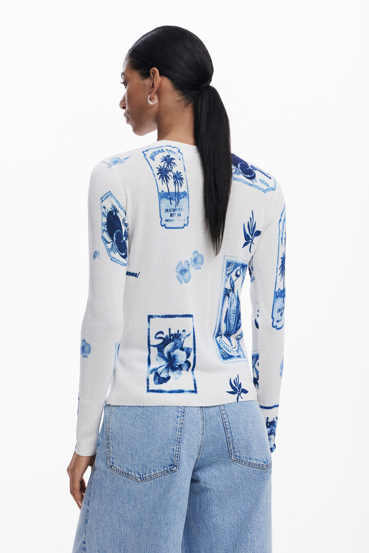 Tropical stamps sweater | Desigual