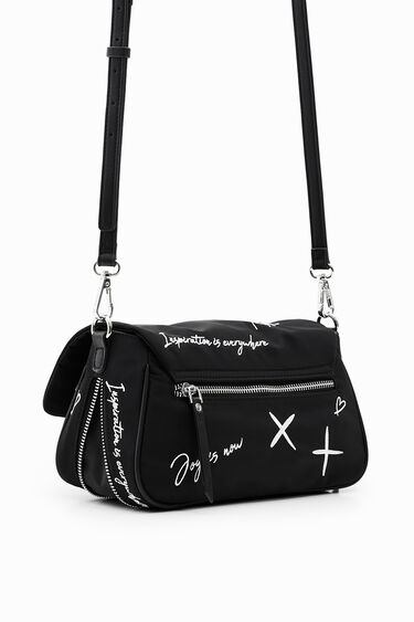 Sac à bandoulière moyen broderies | Desigual