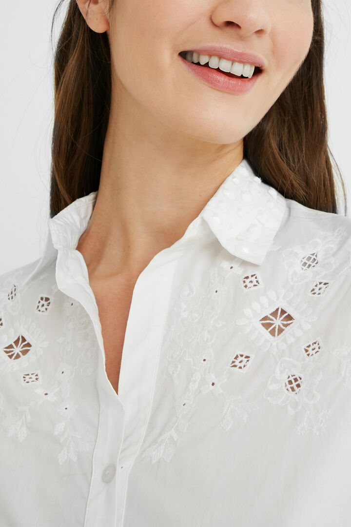 Perforated embroidery shirt | Desigual