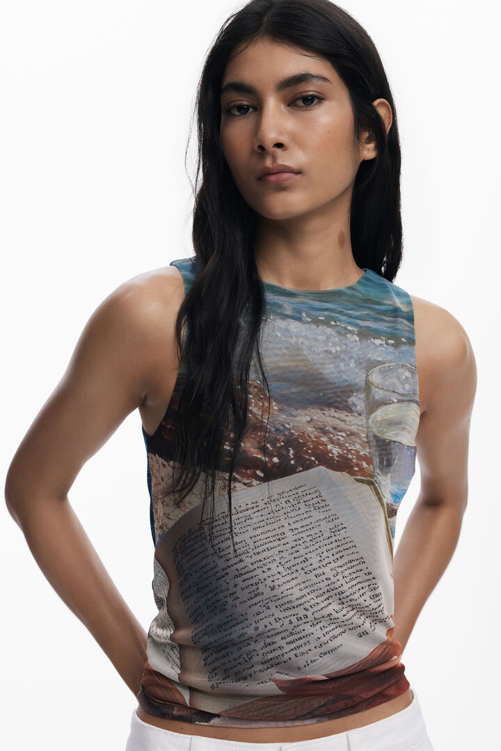 Camiseta sin mangas libro | Desigual