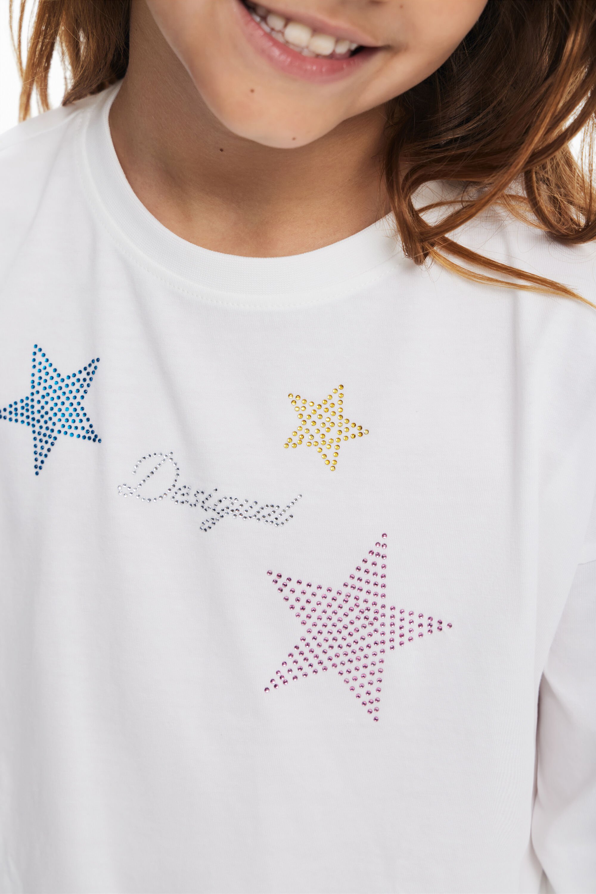 トップス Desigual border & letter design t-shirt Short-sleeve T-shirt with letters Women's I Desigual.com