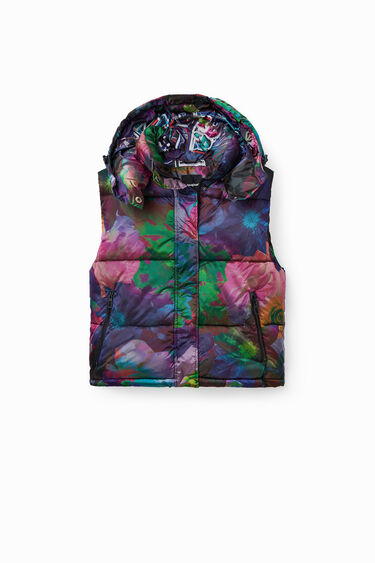 Virágmintás pufi mellény | Desigual