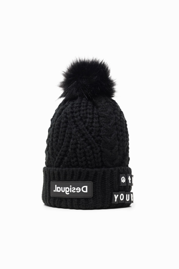 Gorro tricot letras quita y pon | Desigual