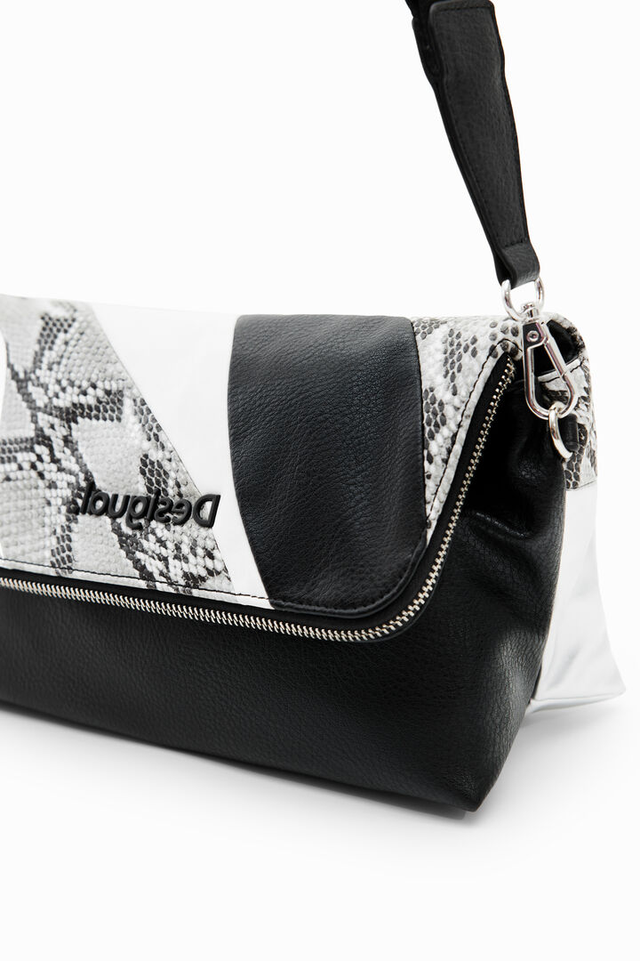 Patchwork snakeskin crossbody bag | Desigual