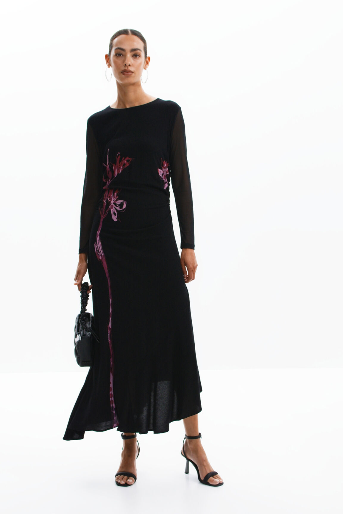 Asymmetric long lily dress