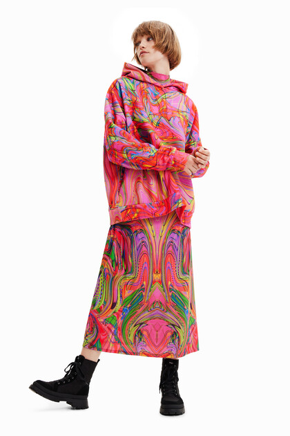 María Escoté oversize psychedelic hoodie