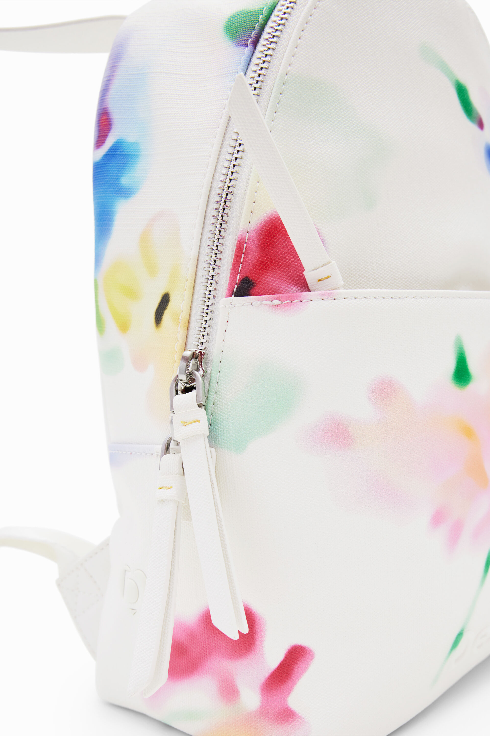 Shop Desigual S Floral Backpack In White
