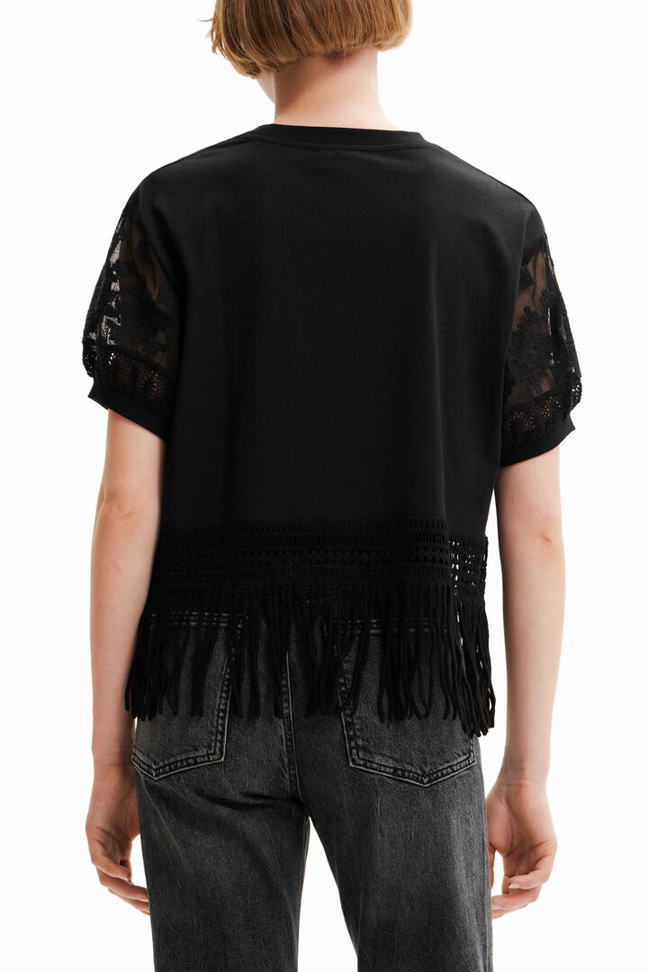 Oversize fringed T-shirt | Desigual