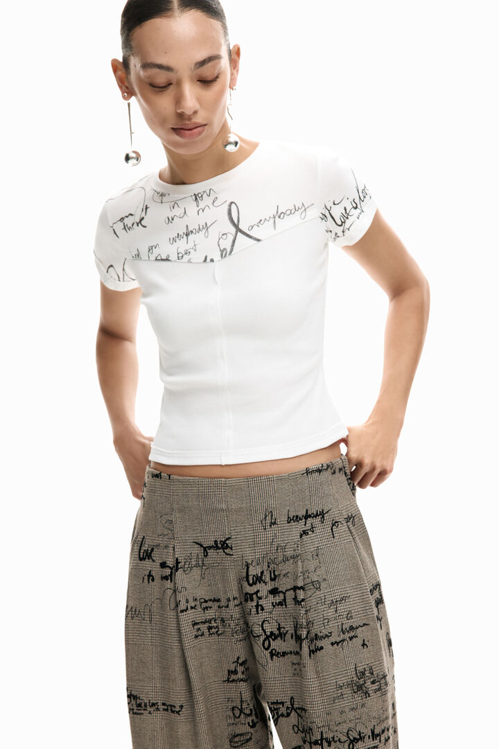 Checkered lettering pants | Desigual