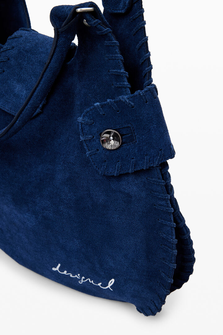 Medium woven leather bag | Desigual