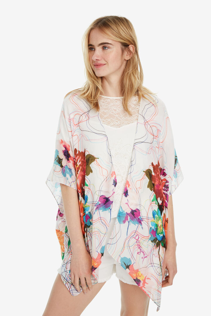 Light Floral Poncho Bahamas | Desigual