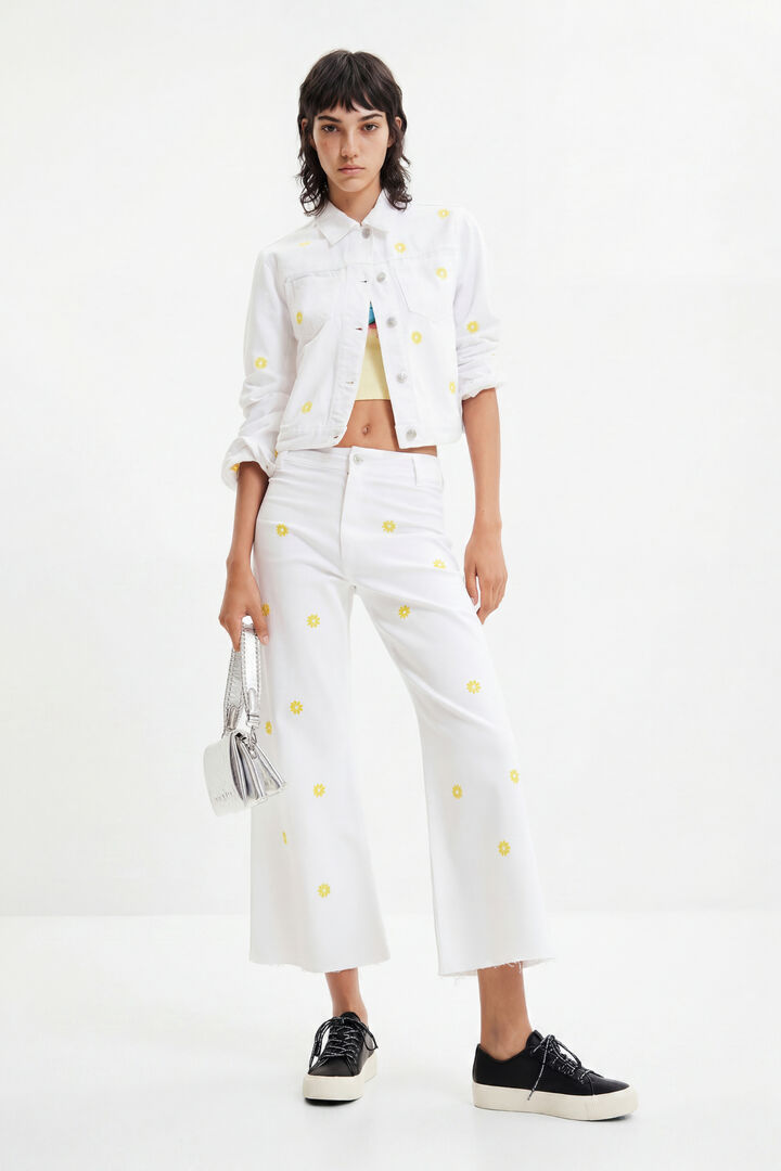Vaqueros Culotte cropped margaritas
