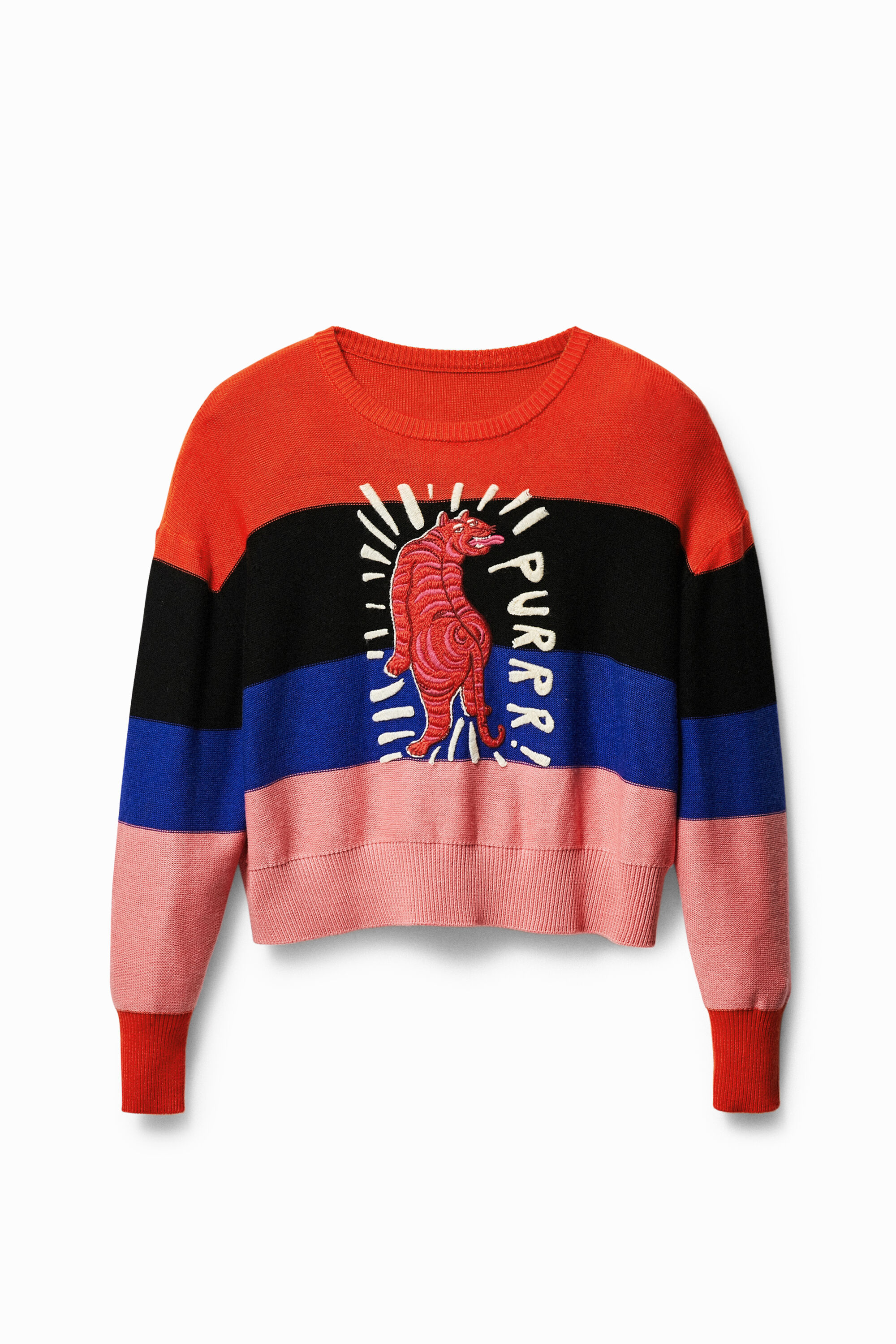 Striped knit jumper