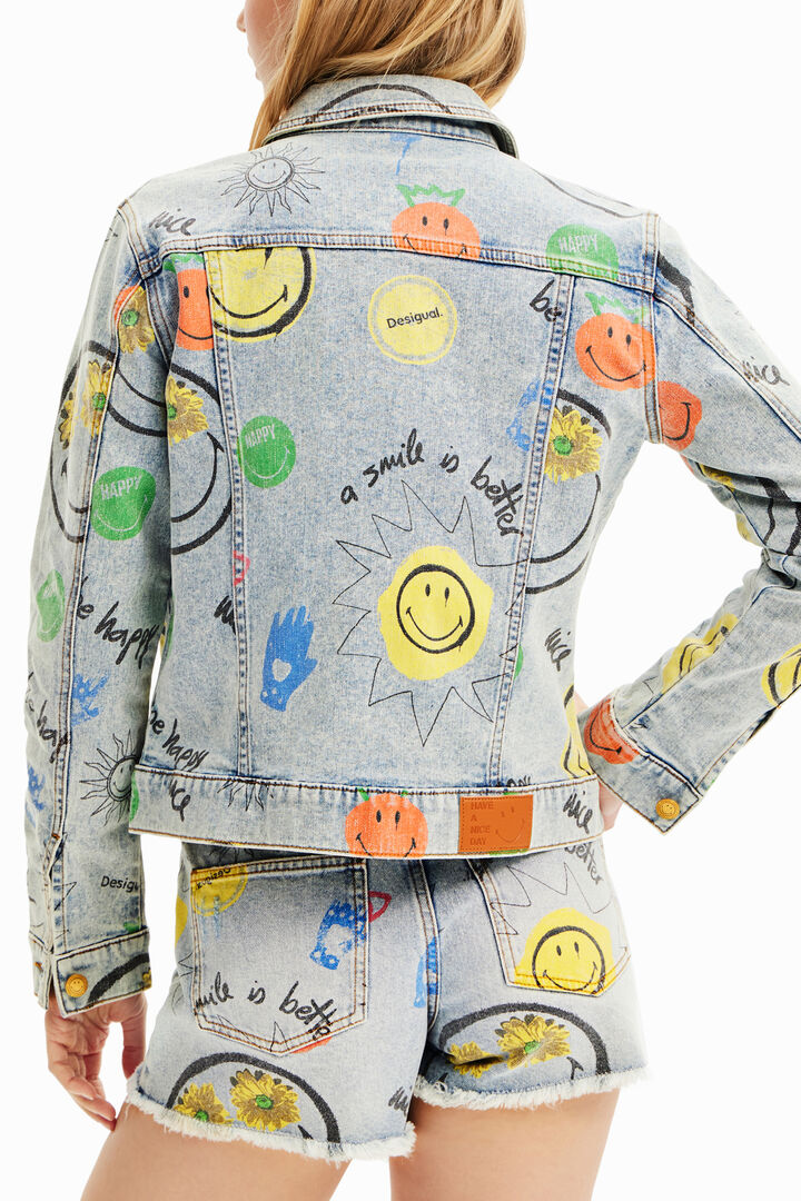 Smiley® oversize denim jacket | Desigual