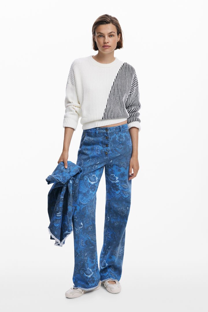 Combined turtleneck sweater | Desigual