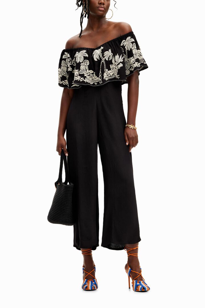 Midi-Jumpsuit Palmen Stella Jean | Desigual