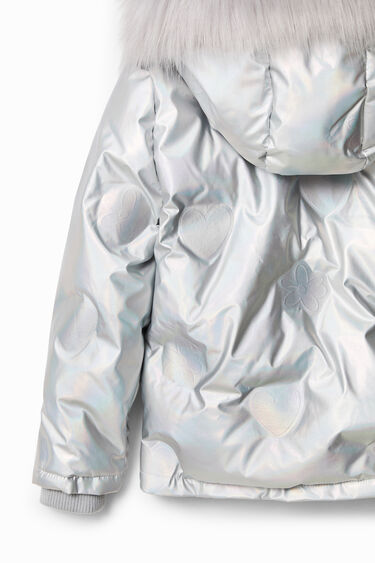 Short padded metallic jacket | Desigual