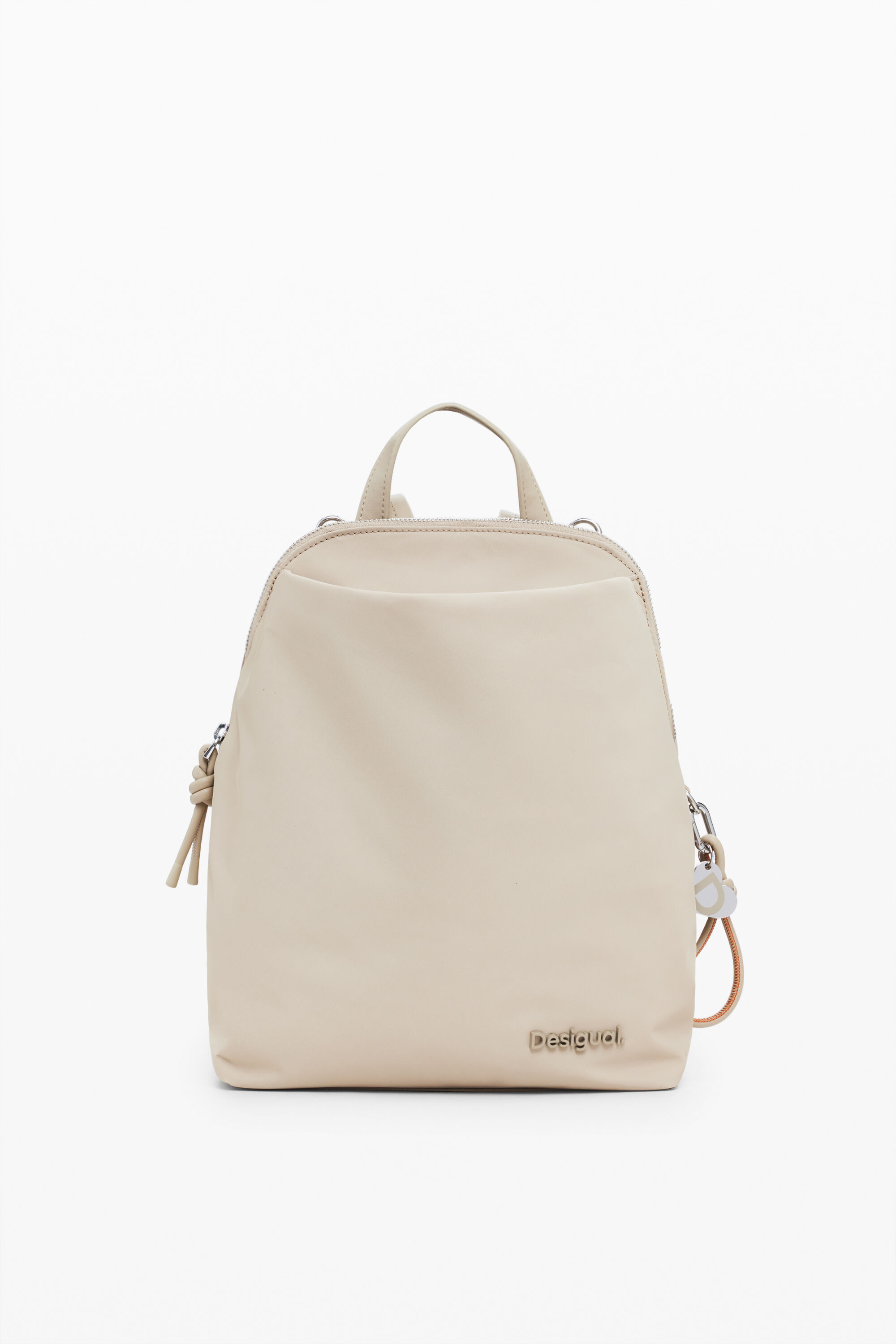 Desigual Mini Drawstring Backpack In White