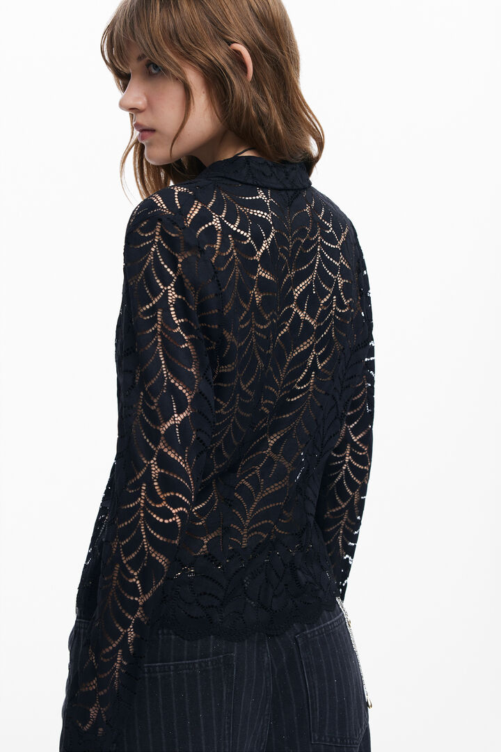 Blusa encaje flores | Desigual