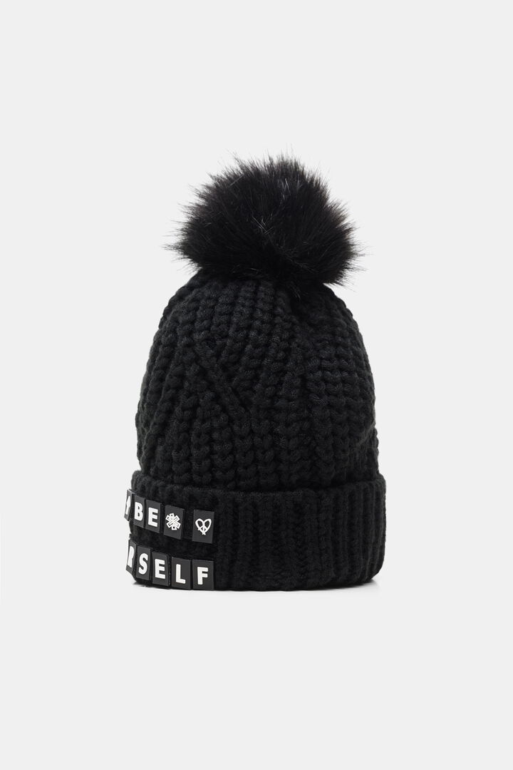 Gorro tricot letras quita y pon | Desigual