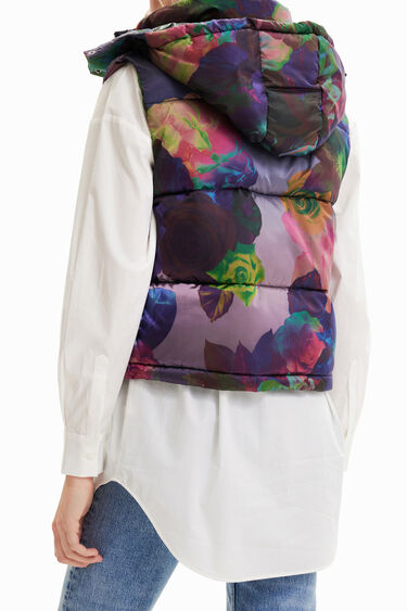 Virágmintás pufi mellény | Desigual