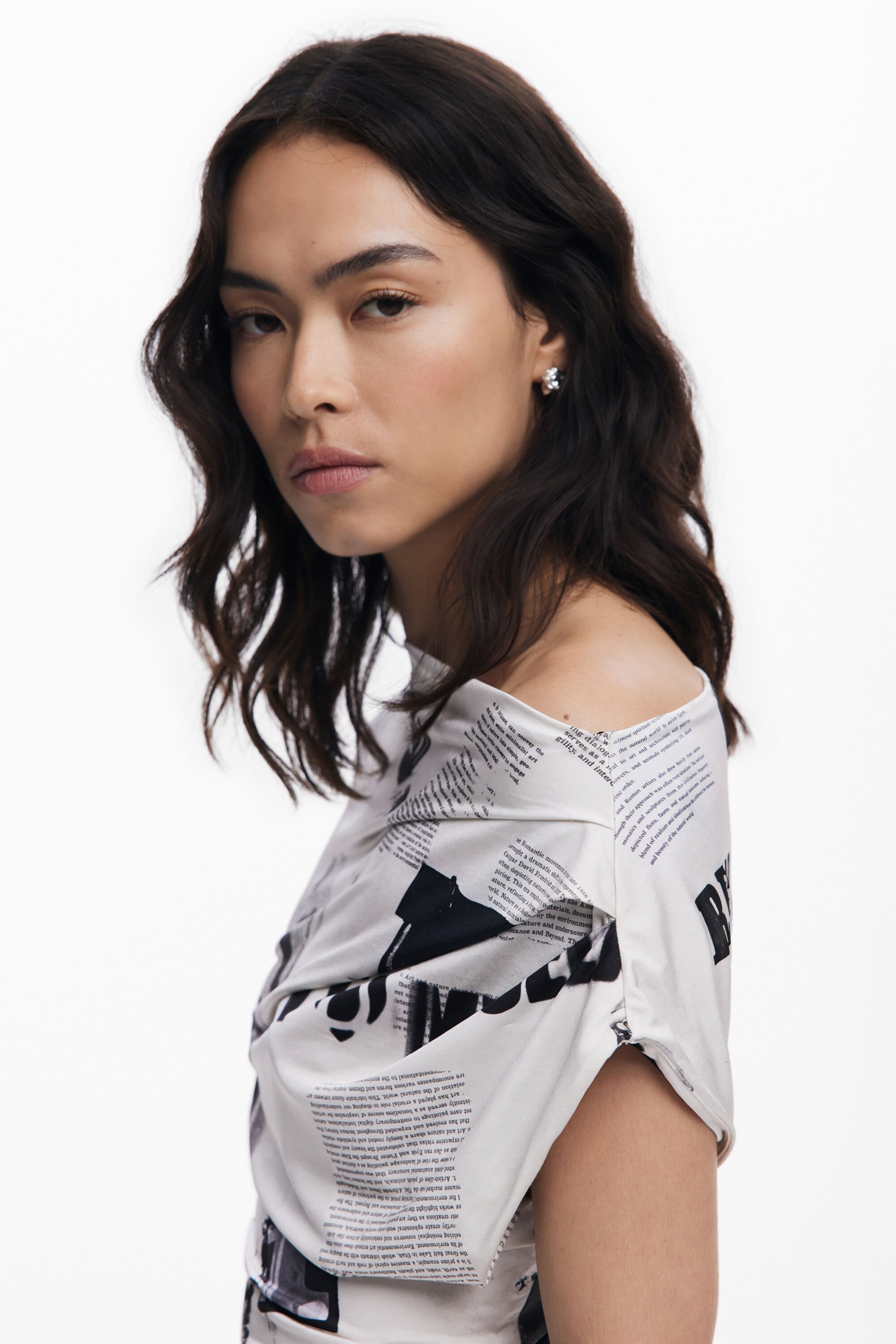 2-in-1 newspaper dress Women's I Desigual.com