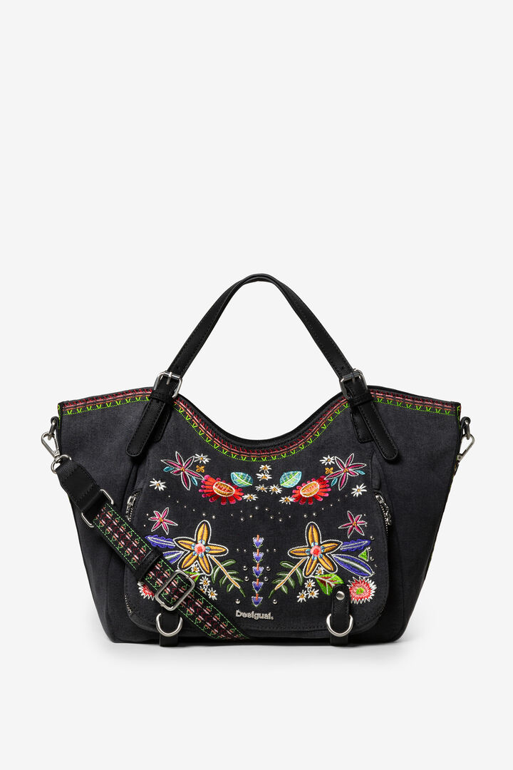 Embroidered Black Bag Candem Rotterdam | Desigual