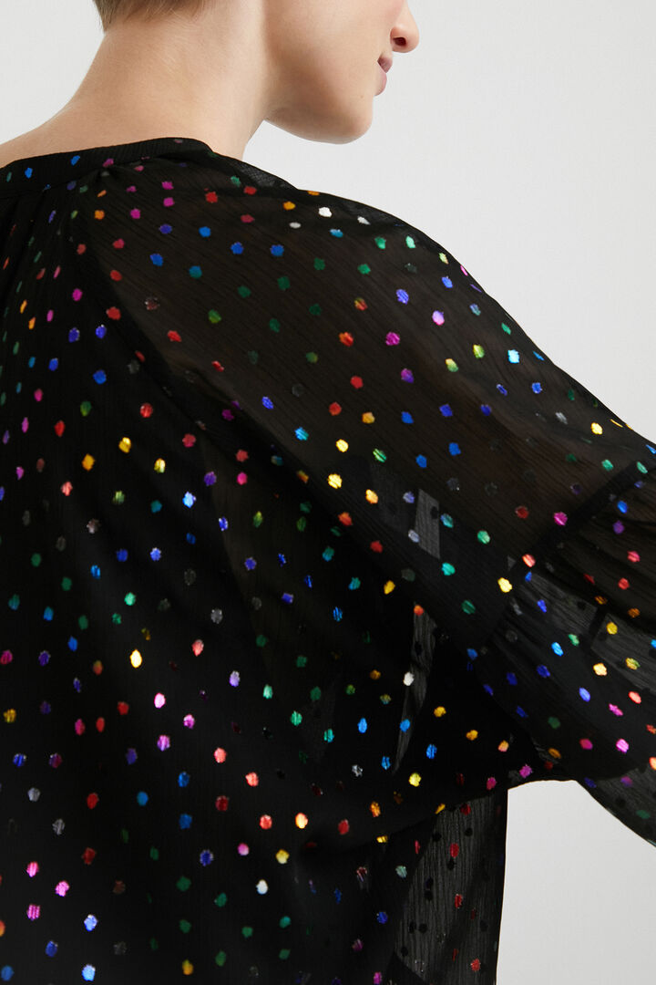 Blusa topos metalizados | Desigual