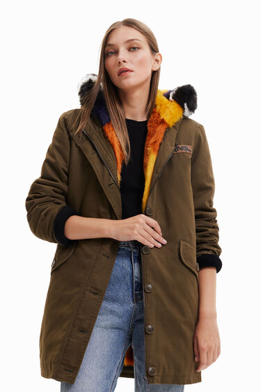 Parka Weste abnehmbares Flauschefell | Desigual