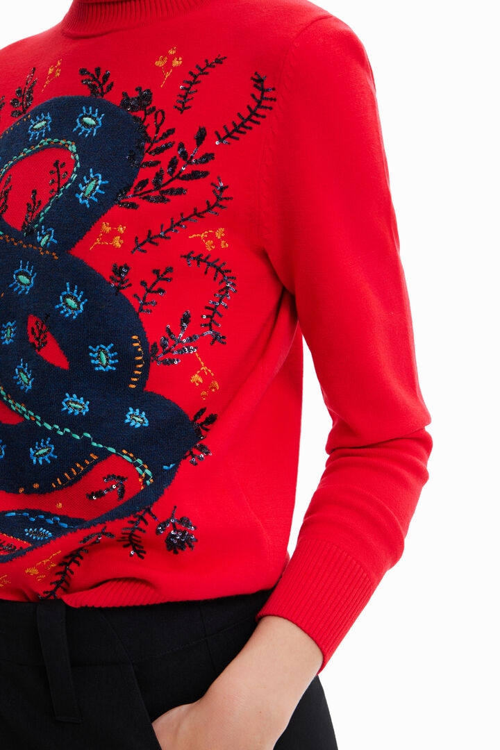Pull col roulé serpent | Desigual