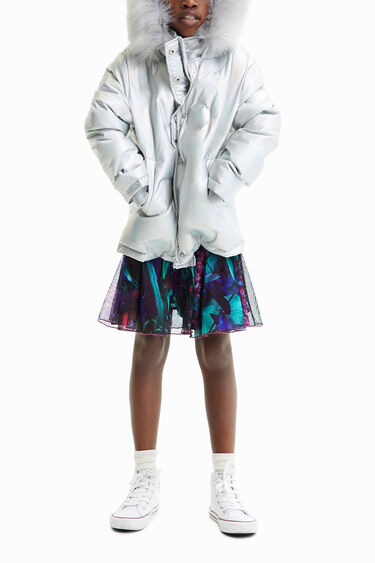 Short padded metallic jacket | Desigual