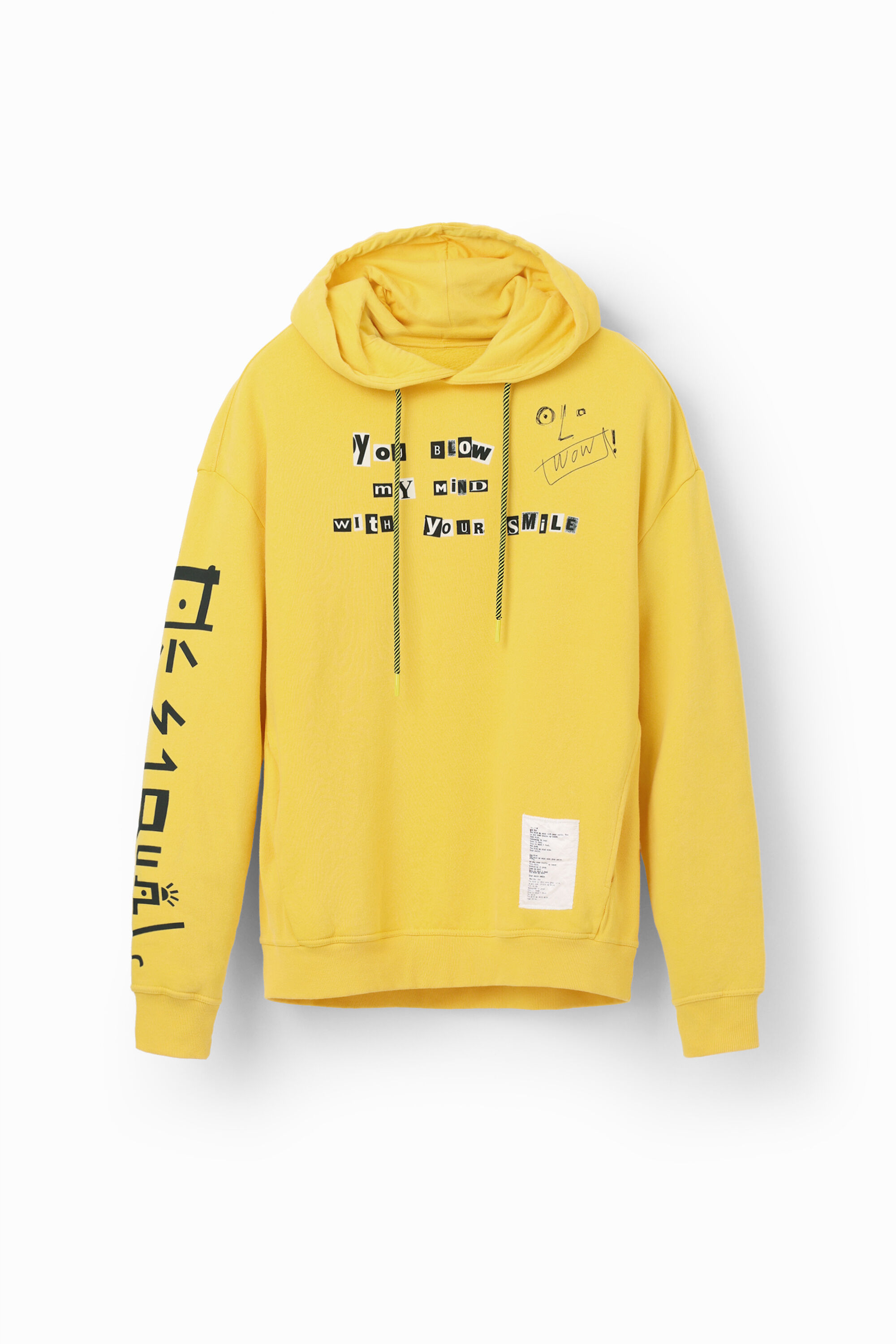 Sudadera capucha mensajes - YELLOW - L