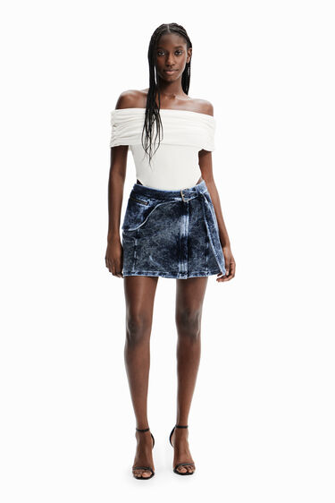 Body escote drapeado Nathy Peluso | Desigual