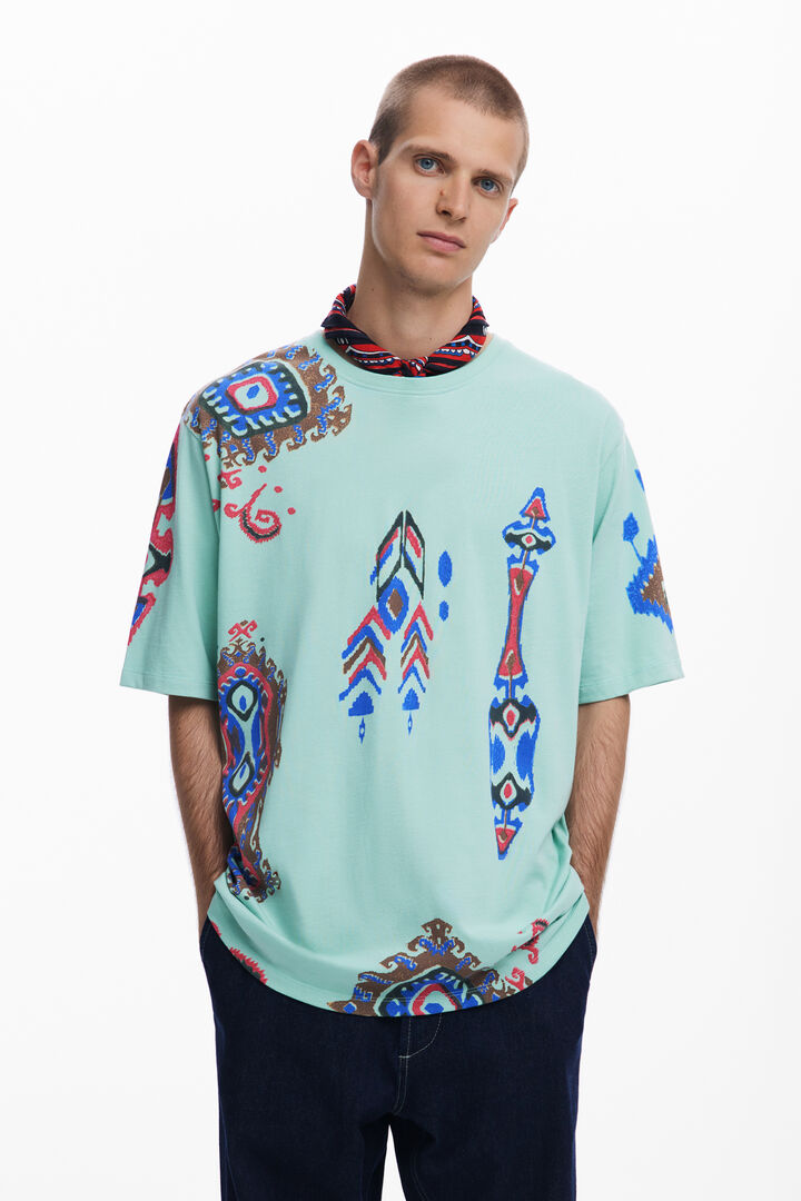 T-shirt à broderies tribales pour homme I T-shirt à broderies tribales pour homme I