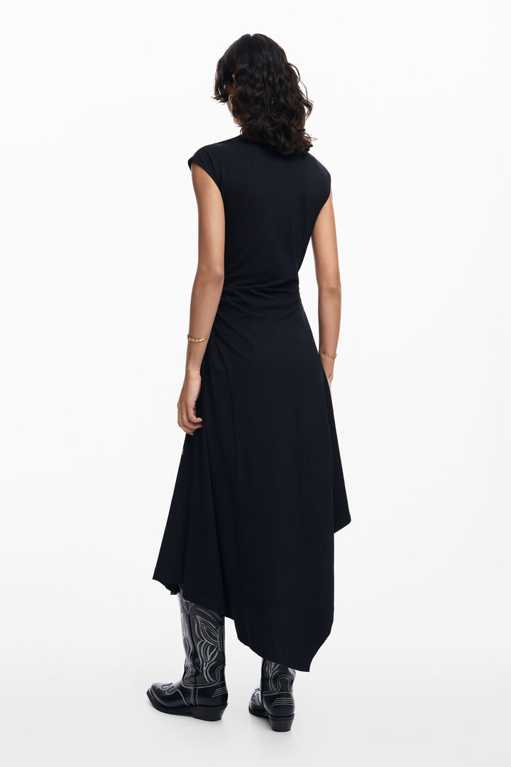 Asymmetric floral dress | Desigual