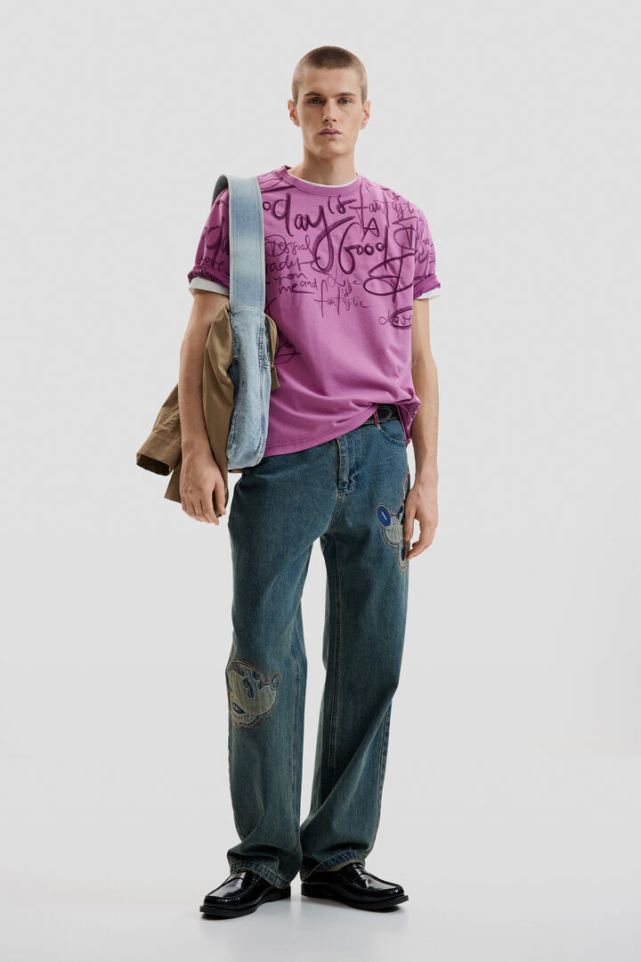 Short-sleeve T-shirt with lettering | Desigual