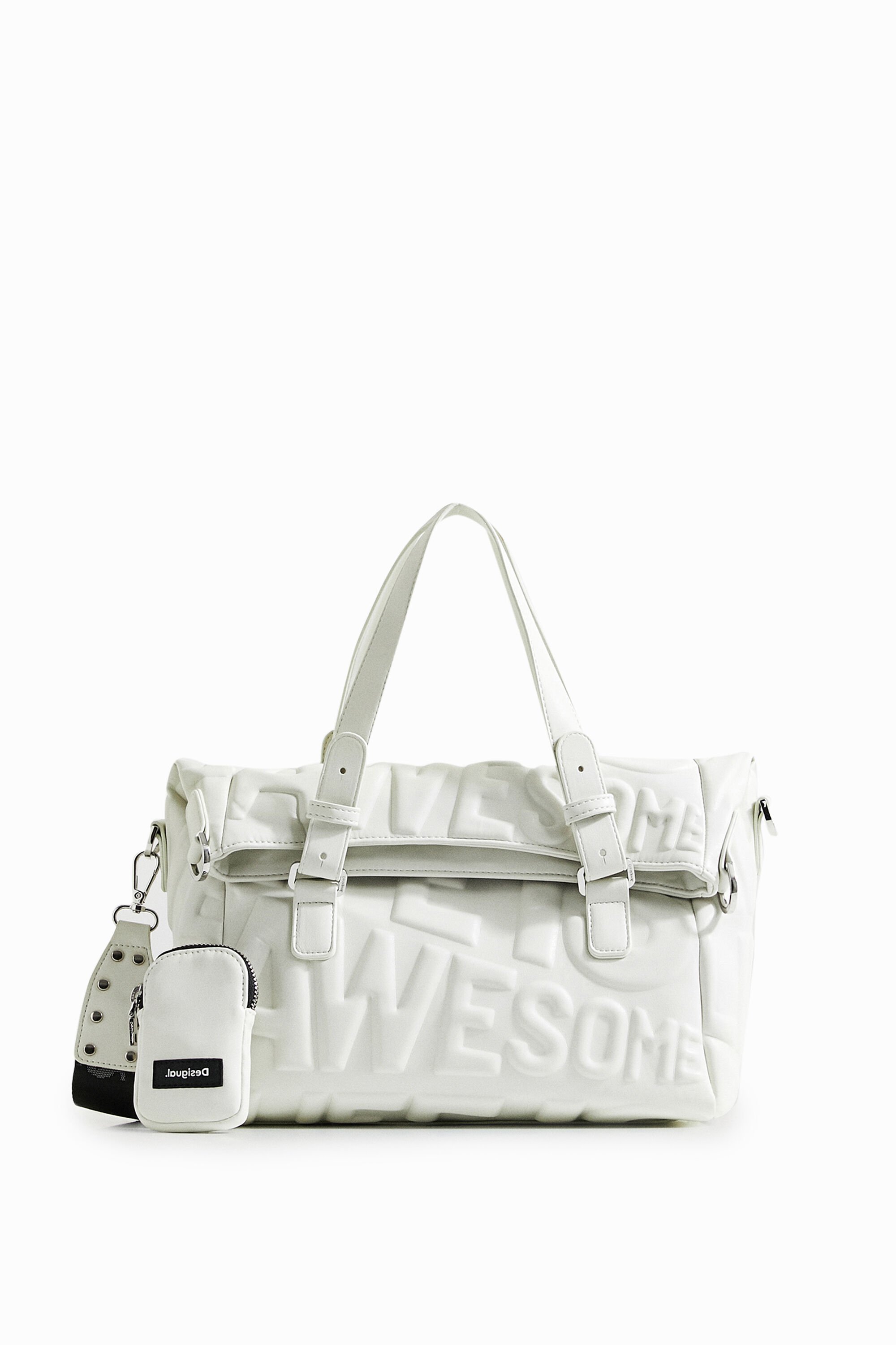 Embossed multi position bag