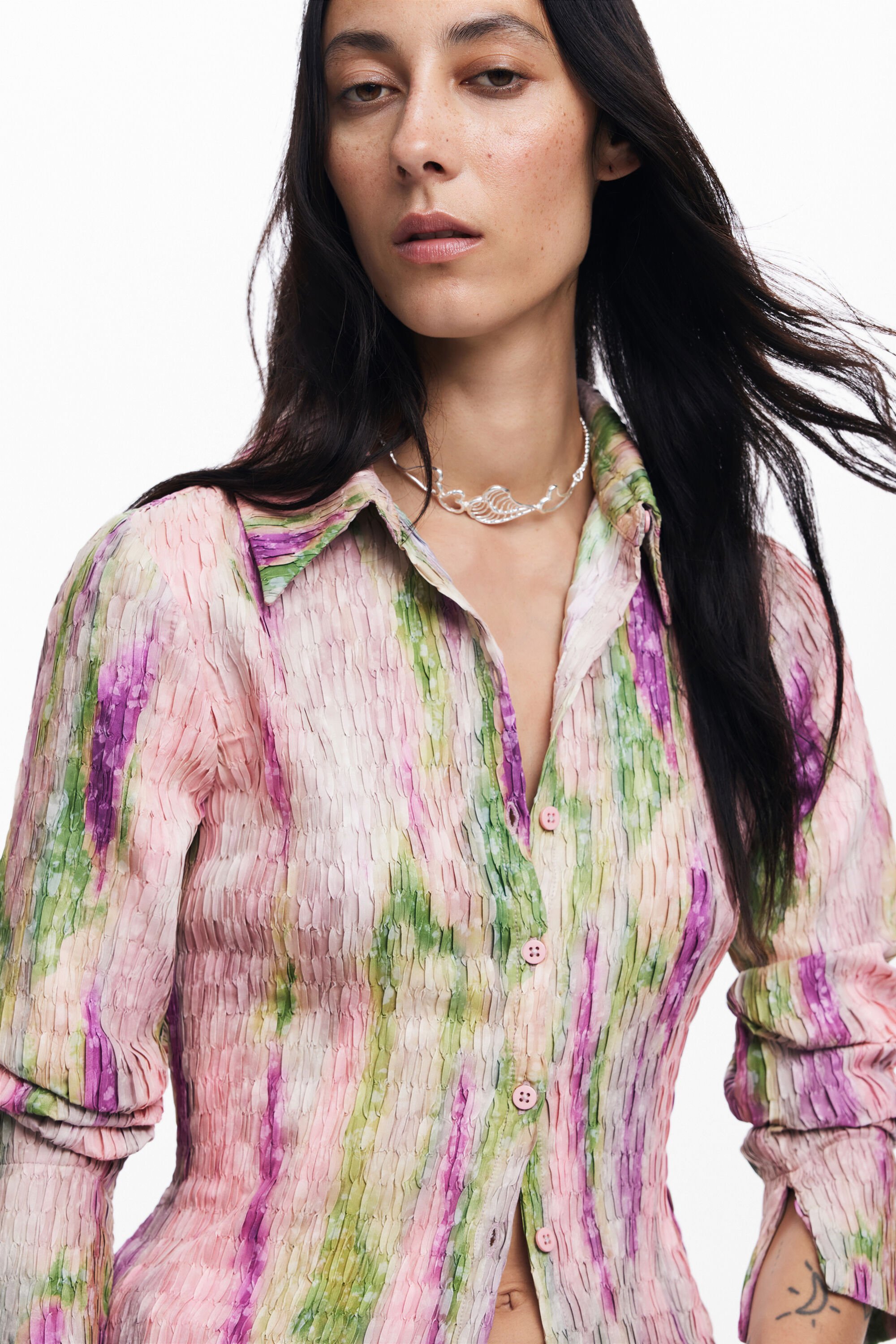 ぼかし水彩ブラウス 女性用 I Desigual.com