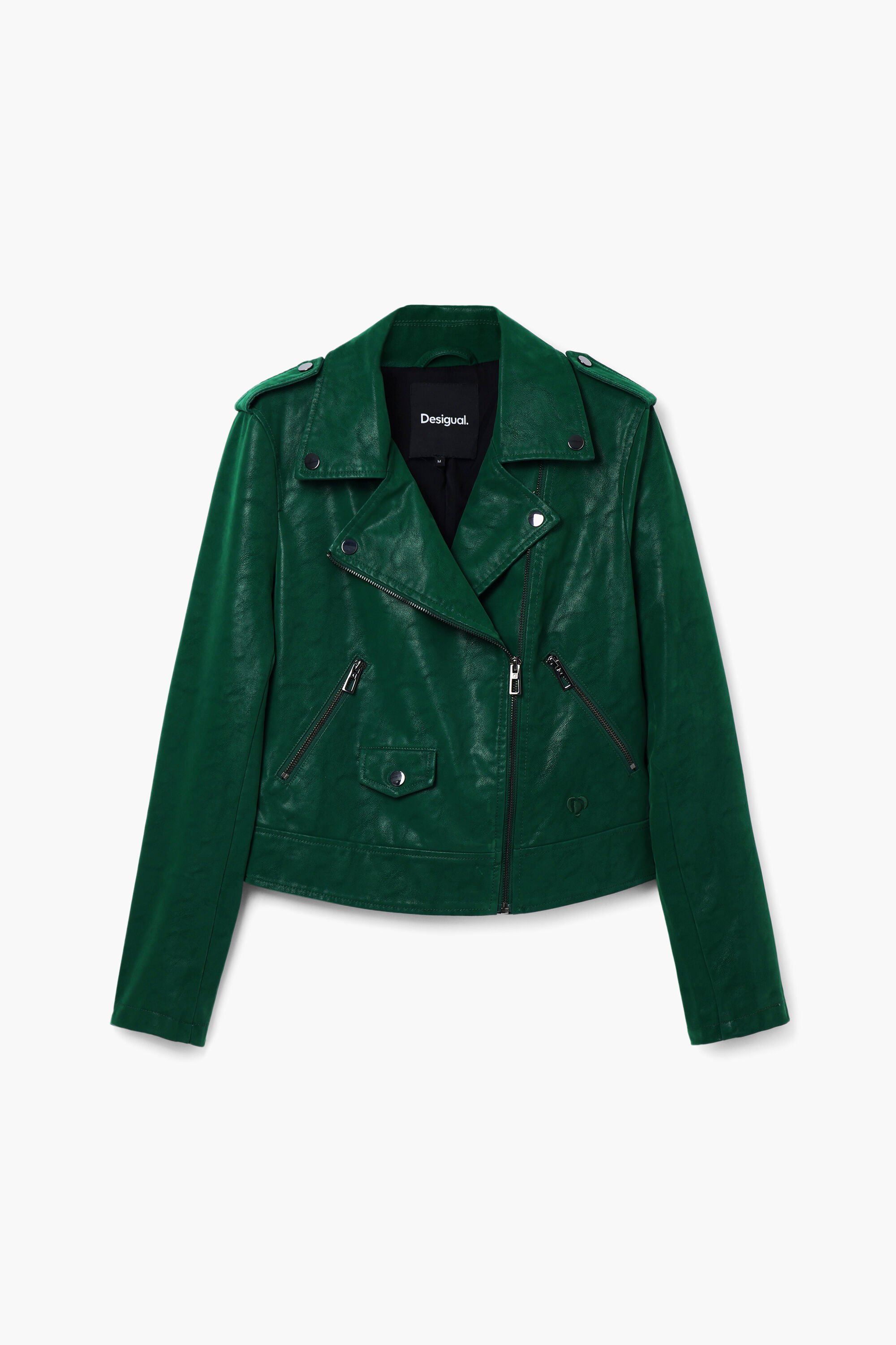 Textured biker jacket women's I Desigual.com