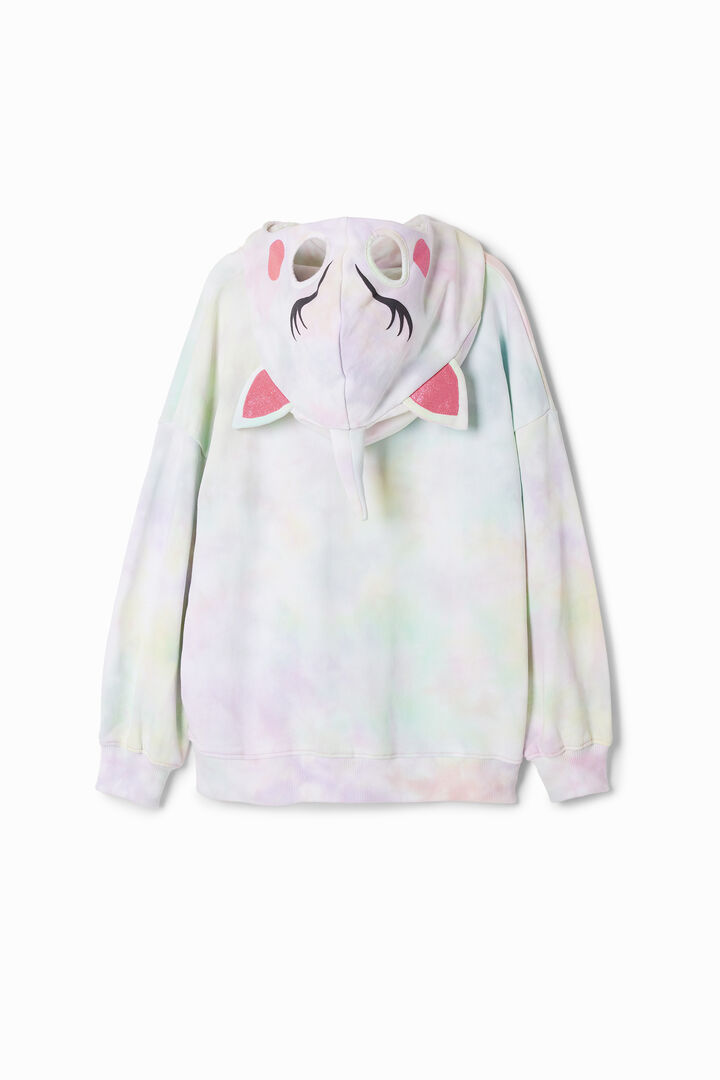 Sweatshirt unicórnio tie-dye