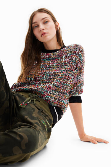 Tricot jumper with mottled colours | Desigual