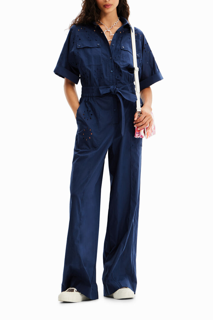 Swiss embroidery boilersuit | Desigual