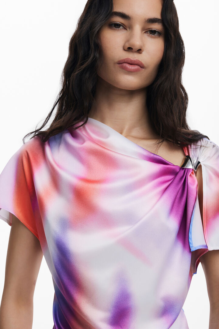 Ombre draped blouse | Desigual