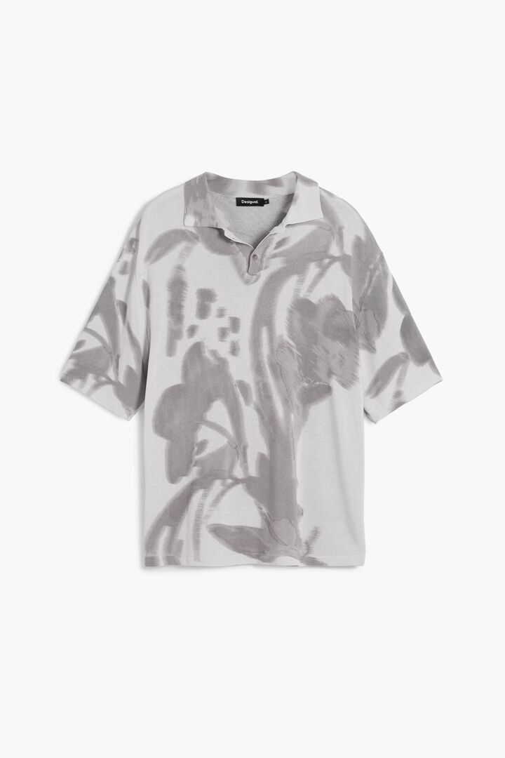 Abstracte polo met korte mouwen