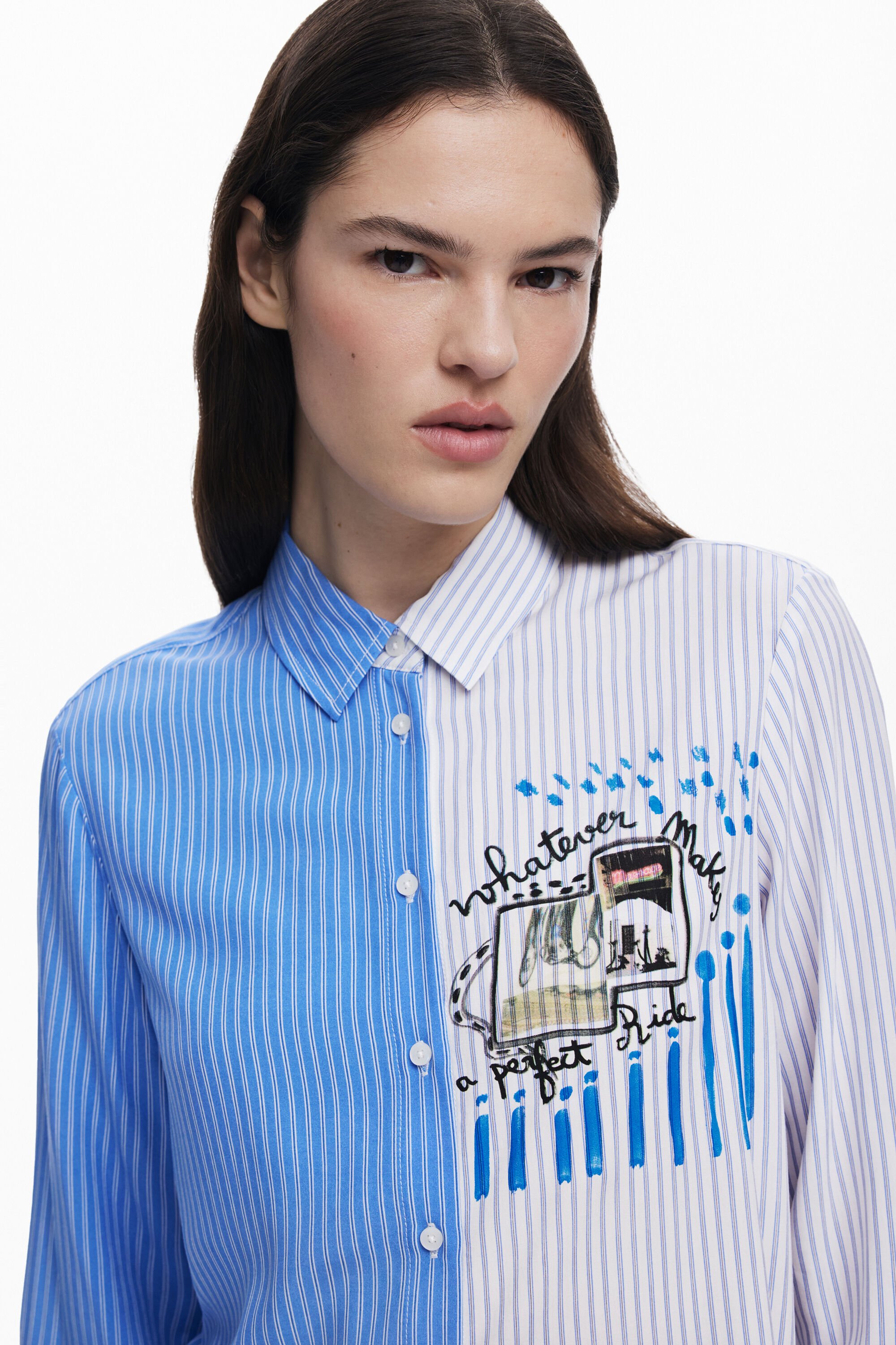 Desigual パーフェクトライドシャツ In Blue
