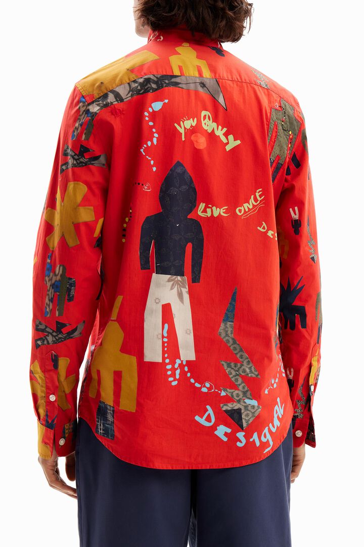 Poplin shirt with illustrations. | Desigual